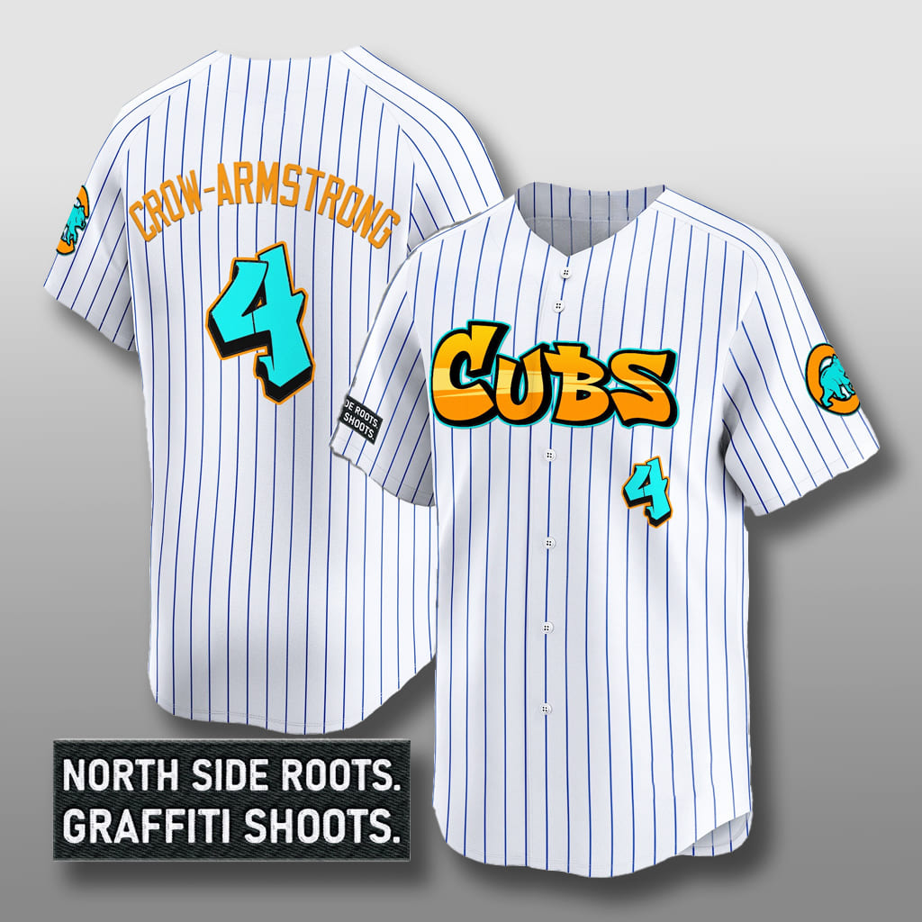 Cubs PCA Graffiti WHT Pinstripe
