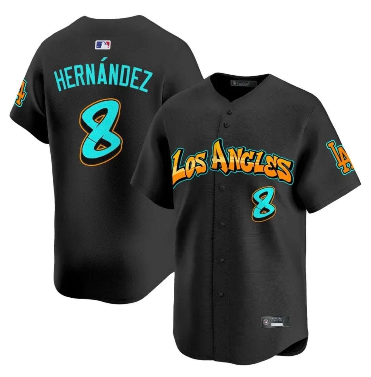Dodgers Hernandez Graffiti BLK