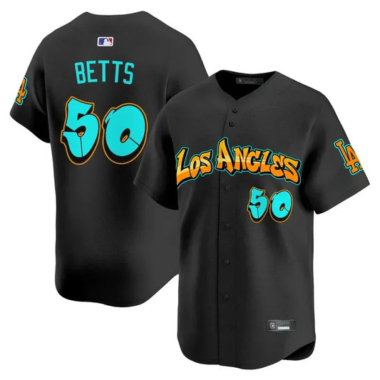 Dodgers Betts Graffiti BLK