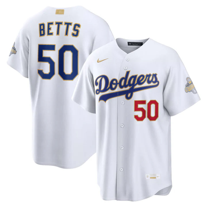 Dodgers Betts Gold Series WHT