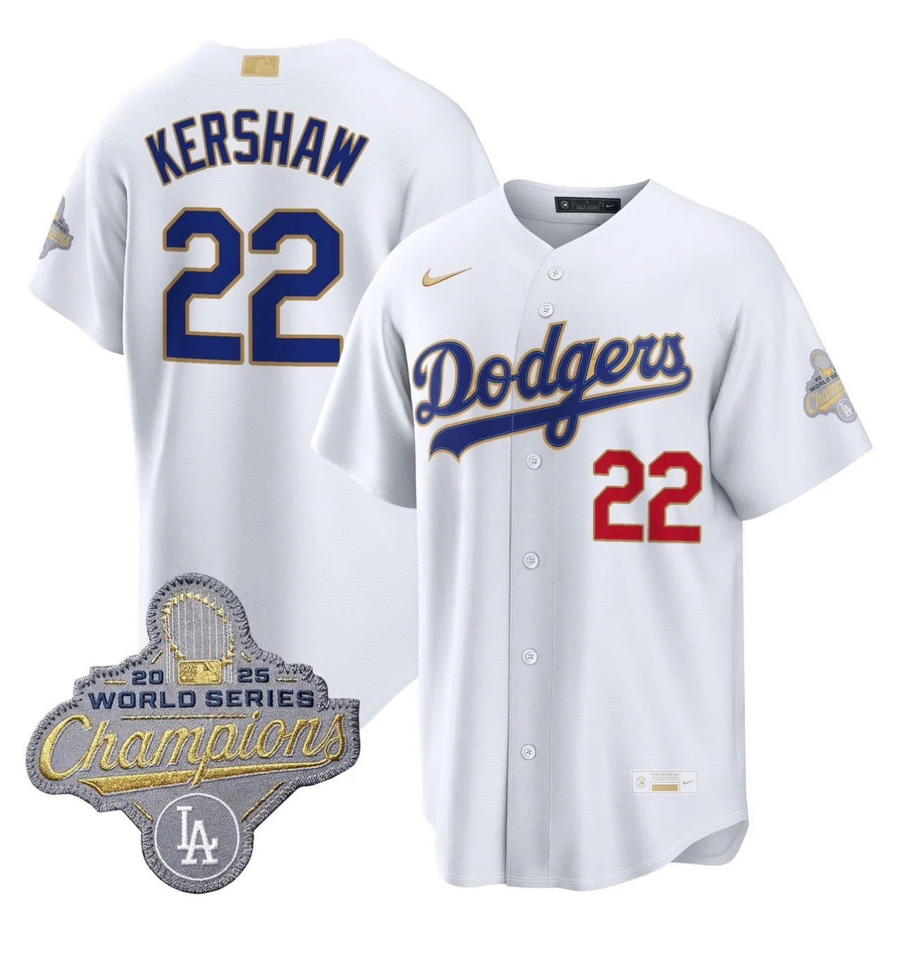 Dodgers Kershaw Gold Series WHT