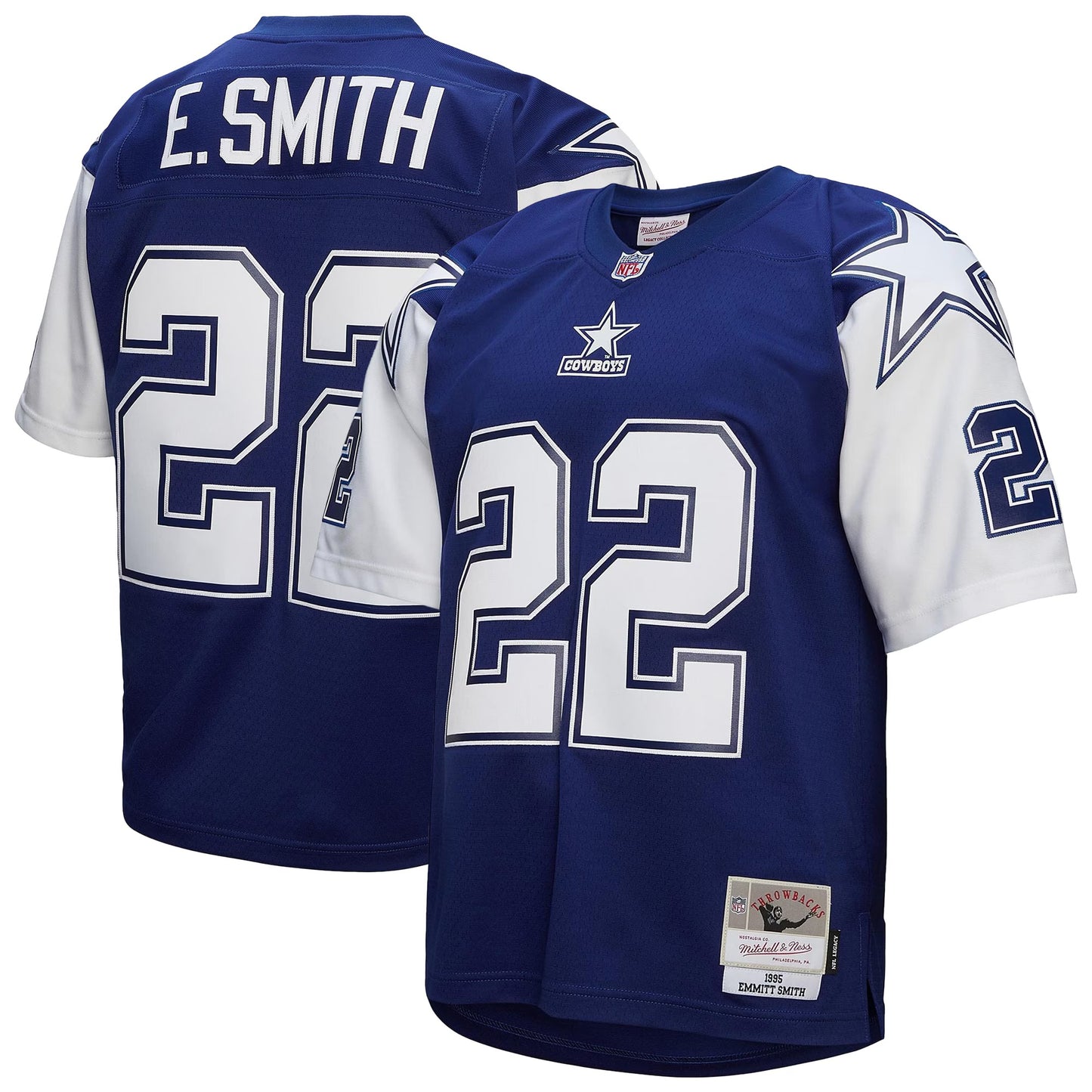 Cowboys E. Smith Blue and White Alternate MnN
