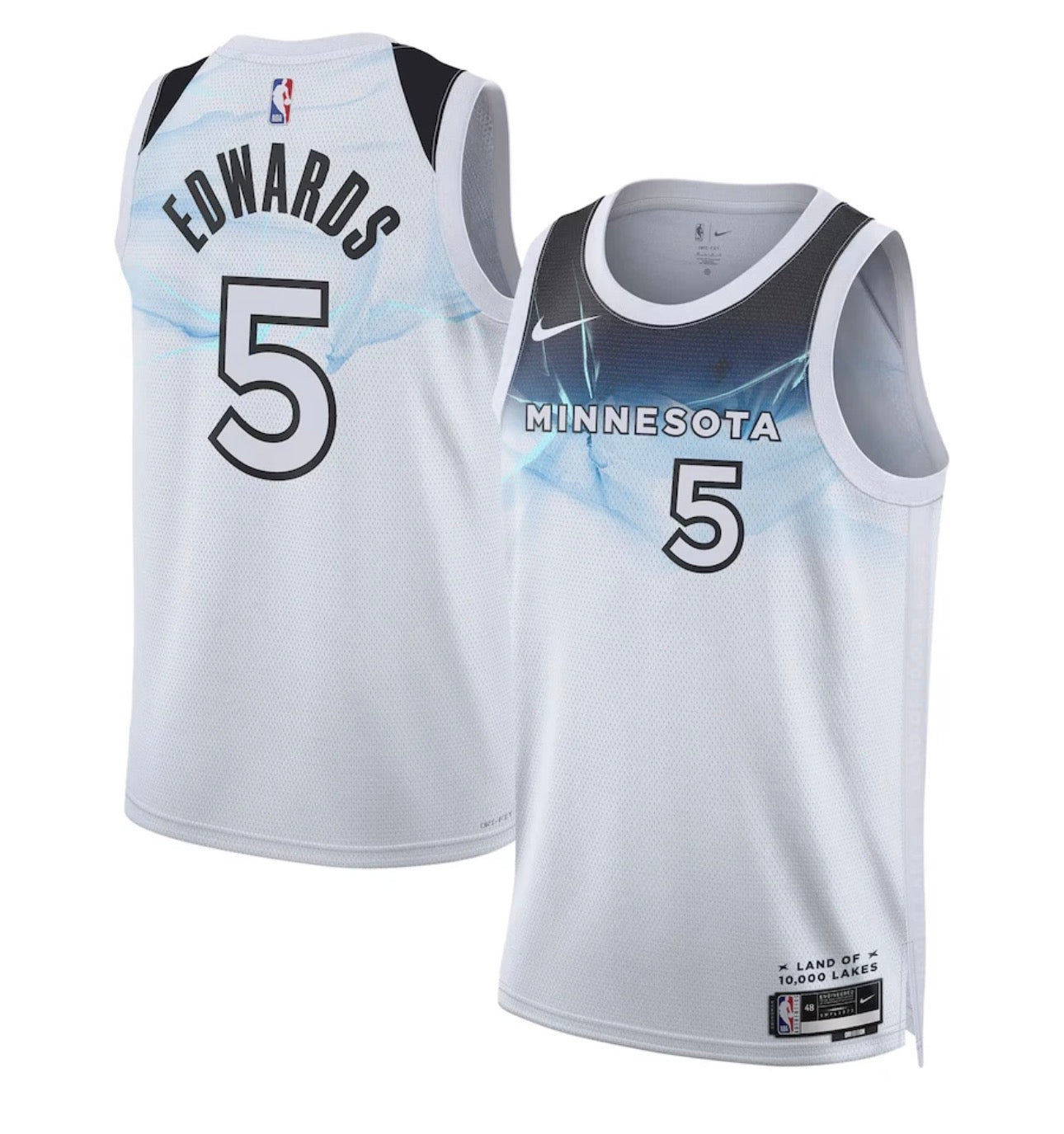 Timberwolves Edwards WHT 2025 City Edition