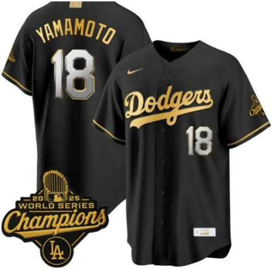 Dodgers Yamamoto Black and Gold