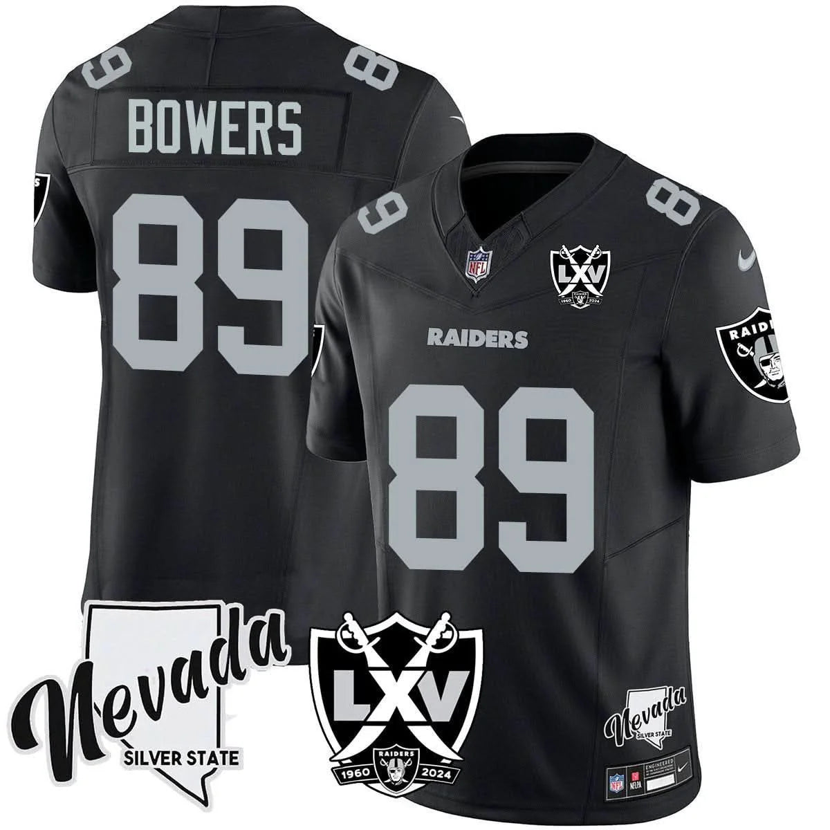 Raiders Bowers BLK LV Patch