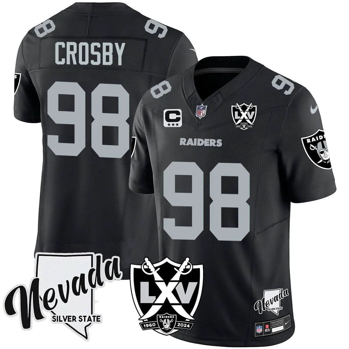 Raiders Crosby BLK LV Patch
